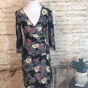 Express Floral Print Wrap Dress